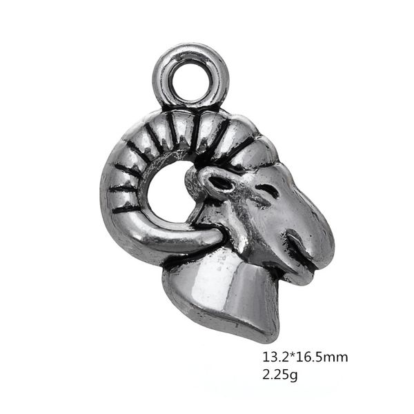 2021 diy jewelry sheepshead animal charm goat pendant bracelets & necklaces making for men or women, Bronze;silver